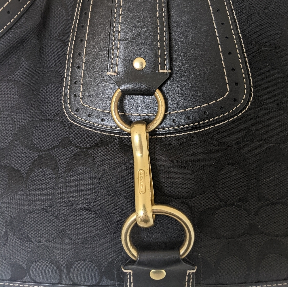 Coach Black Logo Shoulder Bag - Picture 4 of 8